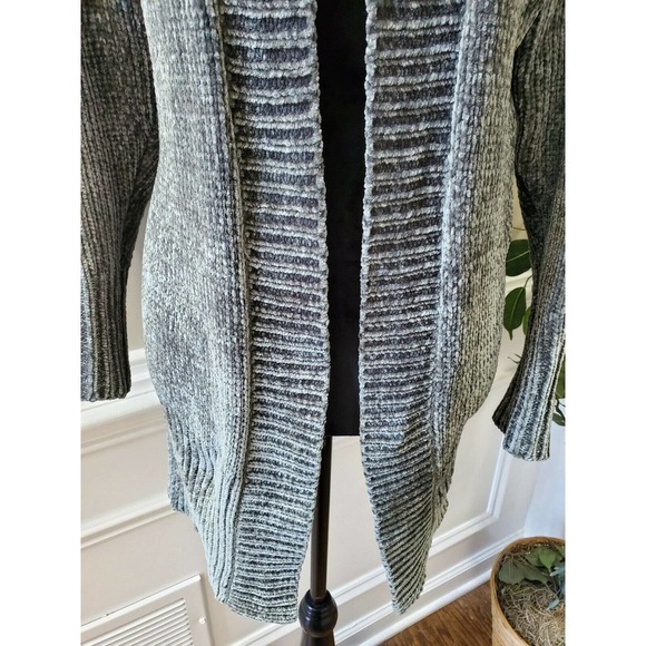 A New Day Women's Gray Polyester Long Sleeve Open Front Knit Sweater Size Small - Picture 4 of 9